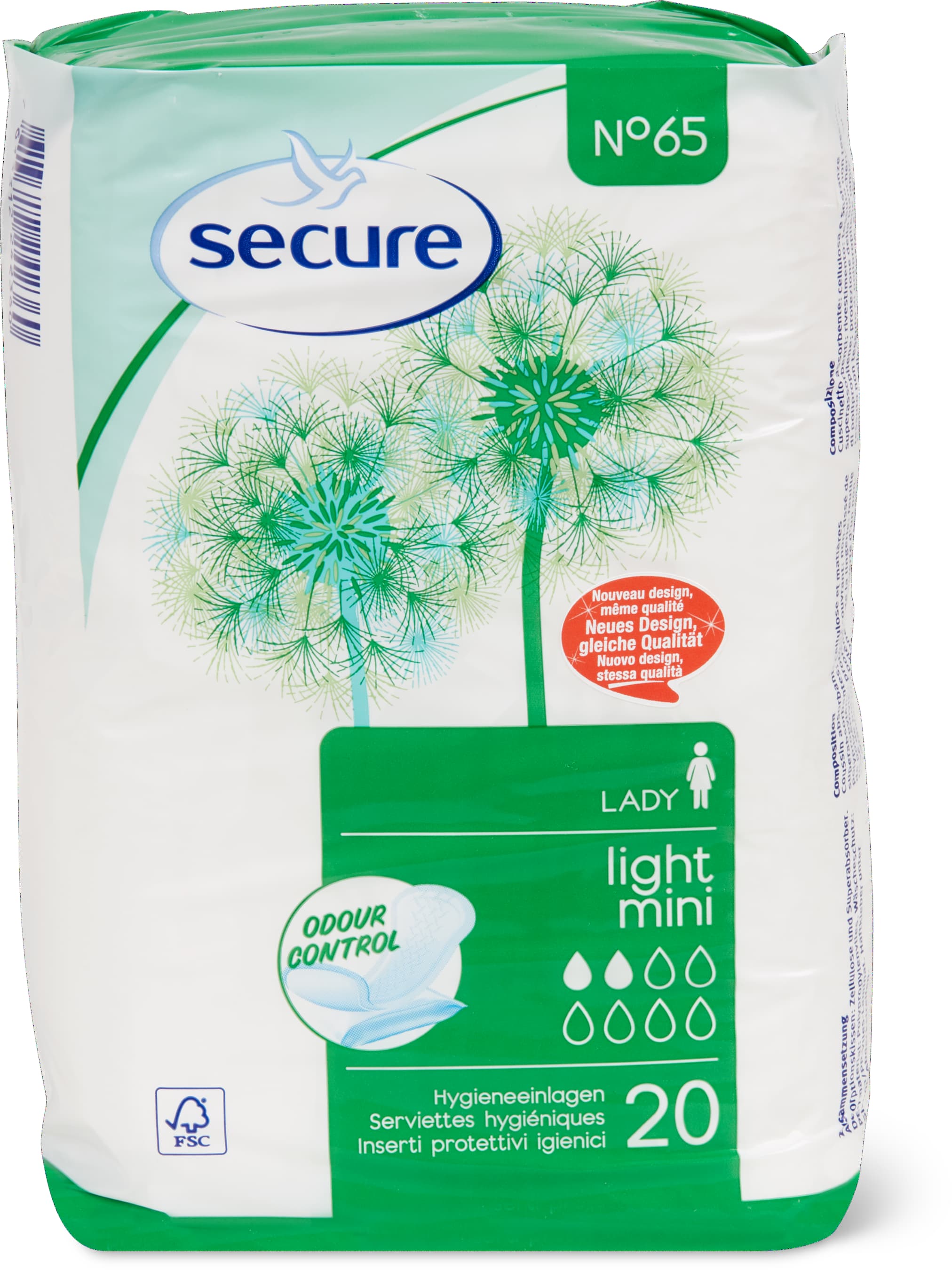 Serviettes hygiéniques Light Mini Neutralise les odeurs